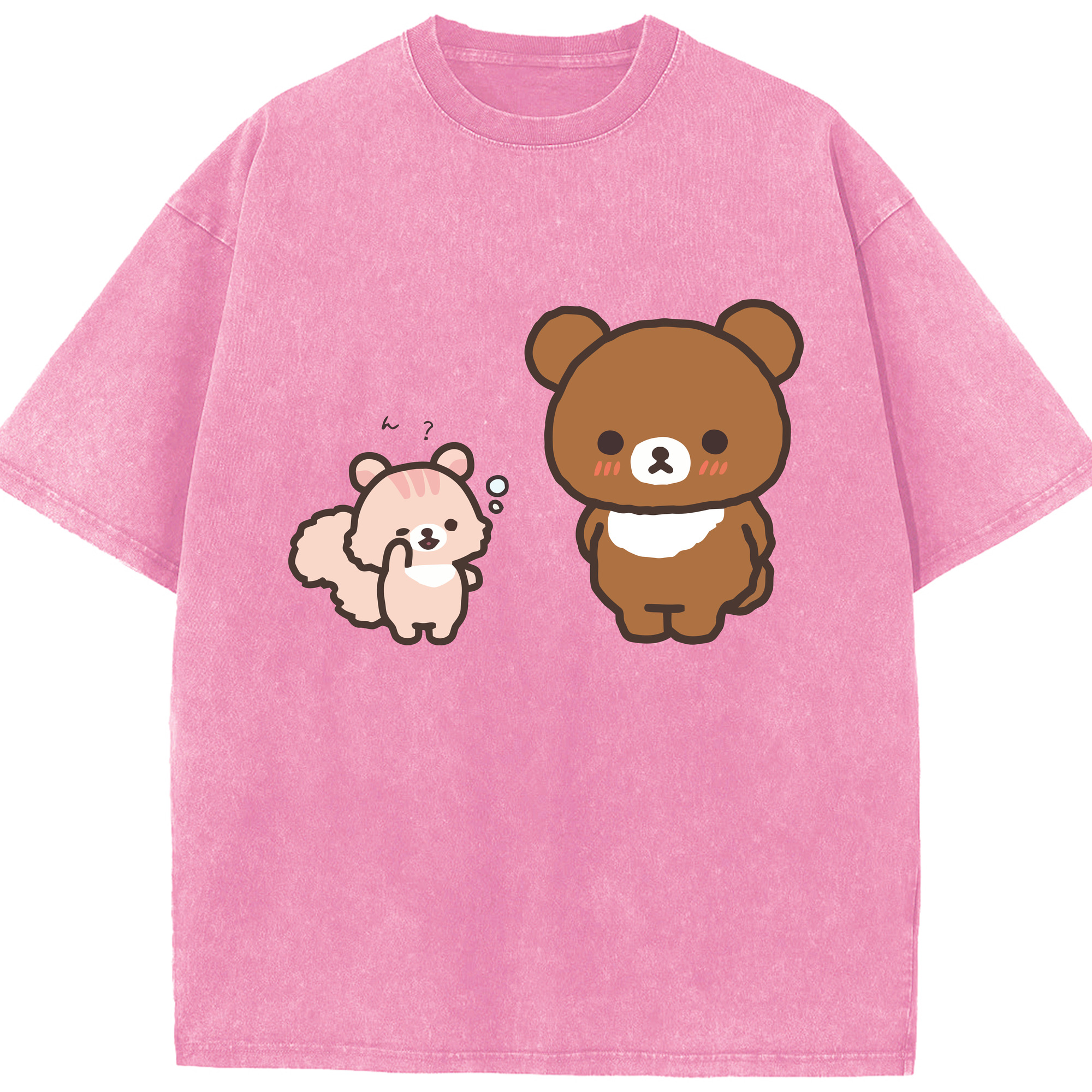 （画像用） リラックマ リラックマ キイロイトリ Rilakkuma Korilakkuma Kiiroitori 綿100% ヴィンテージ風 半袖Tシャツ（フロントプリント）